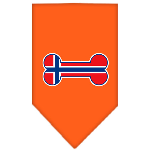Bone Flag Norway Screen Print Bandana Orange Small